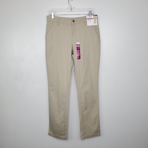 Arizona Schoolgirl Straight Tan Classic Leg Pants, NWT, 11 Average (Juniors) - Picture 14 of 14